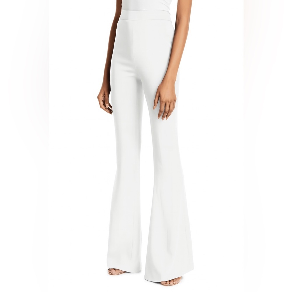 CUSHNIE Lorena Charmeuse-Panel Flared Pants‎